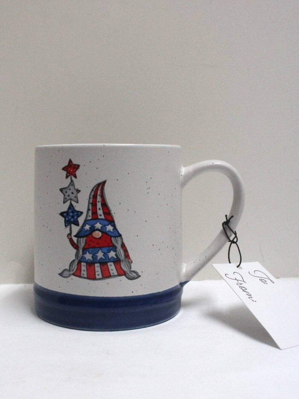 Sheffield Home Red White & Blue Gnome Patriotic Coffee Tea or Beverage Mug
